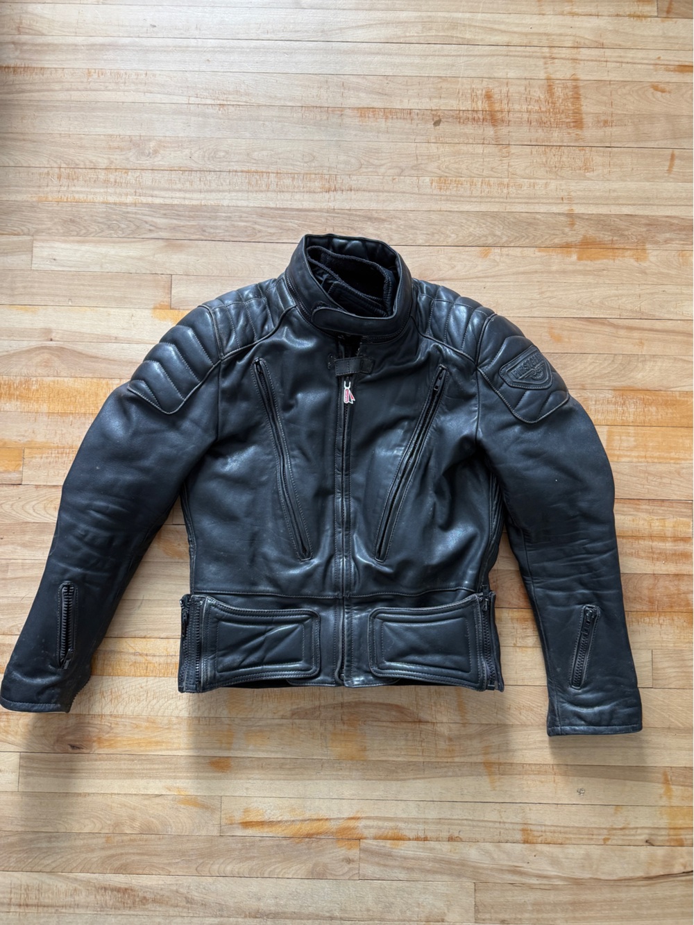 Men's Firstgear Vintage Black Leather Motorcycle Jacket